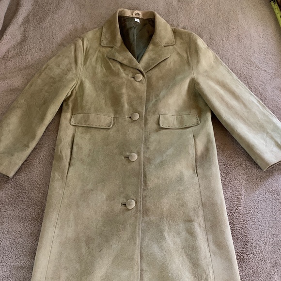 Vintage long camel suede coat - Picture 2 of 8